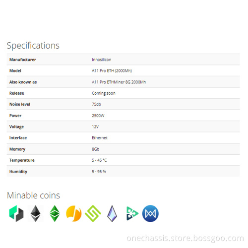 Newest Asic Miner Innosilicon A11 PRO Eth Crypto